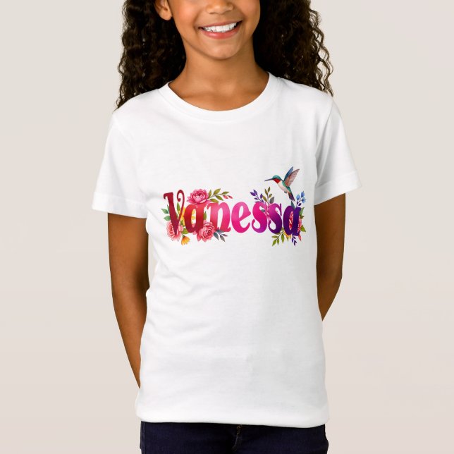 Vanessa - Personalised Shirt  - For Kids T (Framsida)