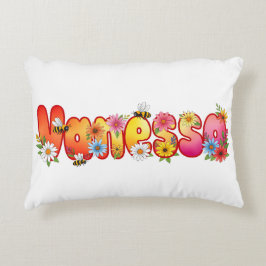 Vanessa - Personalized Bee Pillow Prydnadskudde