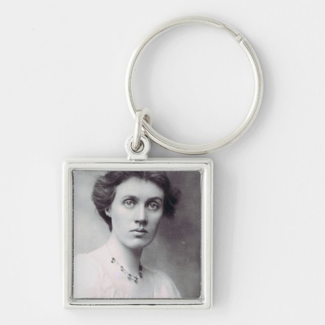 Vanessa sätta en klocka på, 1902 fyrkantig silverfärgad nyckelring (Framsidan)