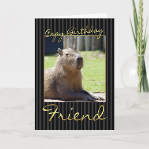 Vänfödelsedagkort med capybaraen kort