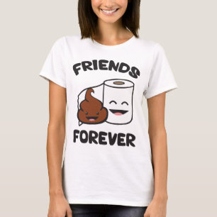 Vänför evigt - poop- och toalettpappersrulle t-shirt