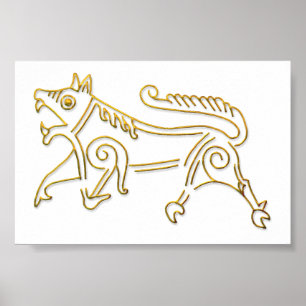 Vang Runestone-guld poster kontur