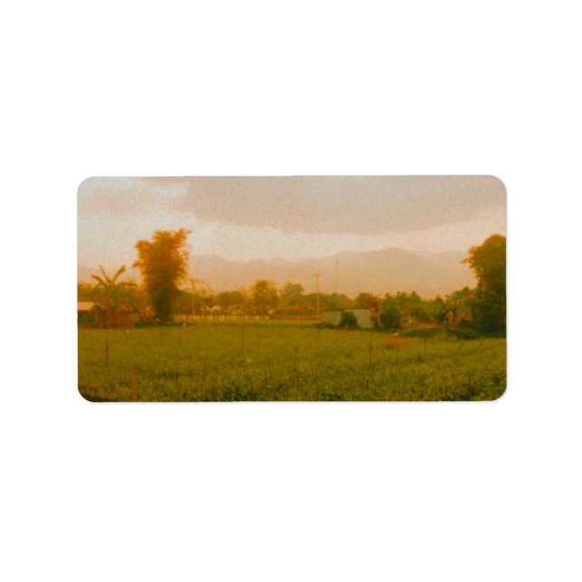 Vang Vieng - Laos Adressetikett (Framsidan)