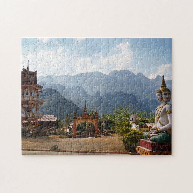 Vang Vieng Laos Kreativ Temple-pussel Pussel (Horisontell)