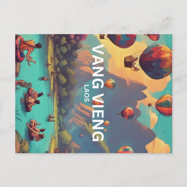 Vang Vieng vykort (Framsida)