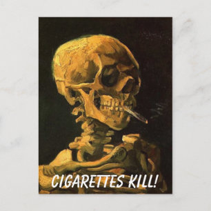 vangogh_skalle_cigarett, Cigarettes Döda! Vykort