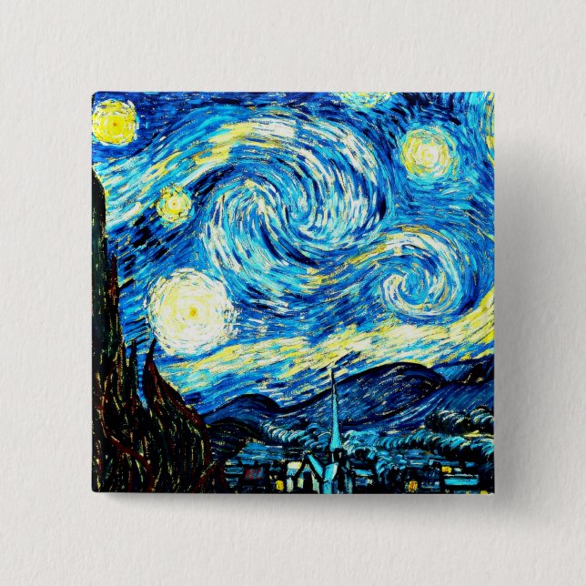 VanGogh, Starry Night Knapp (Framsida)