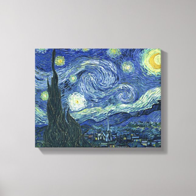 VanGogh Starry Night Wrapped Canvas (Framsida)