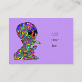 VanGogh's Calavera Skull Smoking Cigarette Visitkort