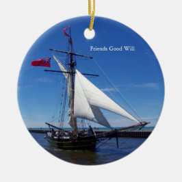 Vängoodwillprydnad Julgransprydnad Keramik