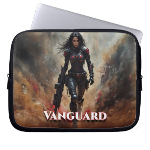 Vanguard – Futuristisk kvinnlig krigare Laptop Fodral