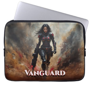 Vanguard – Futuristisk kvinnlig krigare Laptop Fodral