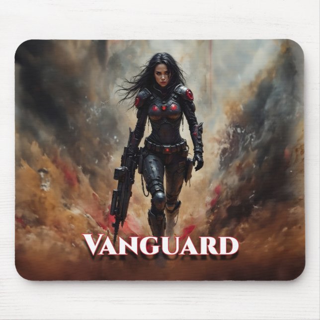 Vanguard – Futuristisk kvinnlig krigare Musmatta (Framsidan)