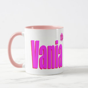 Vania Female Namn Logotyp Mugg