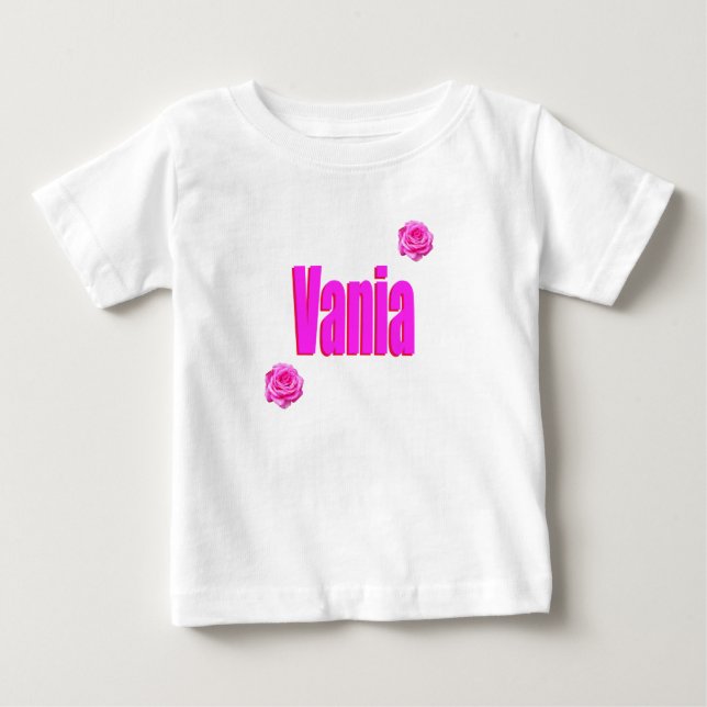 Vania Girls Namn Logotyp T Shirt (Framsida)