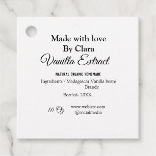 Vanilextrakt, homemade, tillsätt ingredienser vikt gåvor etiketter