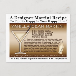 Vanilj-Bön-Martini Recept Postkort Vykort