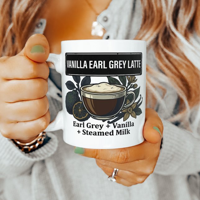 Vanilj Earl Grey Latte Köksrecept Kaffemugg (Skapare uppladdad)