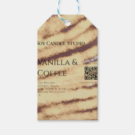 Vanilj kaffesoja ljusstake lägg till QR-företagInb Presentetikett