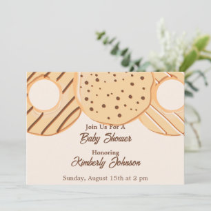 Vanilj Munk Delight Baby Shower Inbjudningar