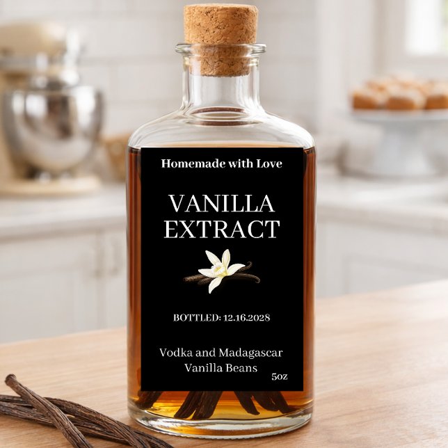 Vaniljextrakt Modern Anpassad Etikett VE103tr (Skapare uppladdad)