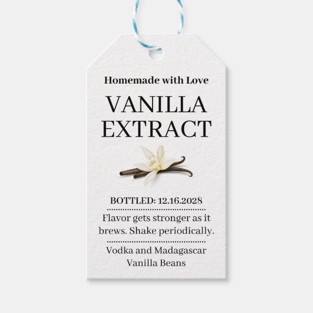 Vaniljextrakt Modern etikett VE101tag (Framsidan)