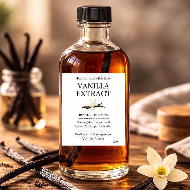 Vaniljextrakt Modern etikett VE101wn (Skapare uppladdad)