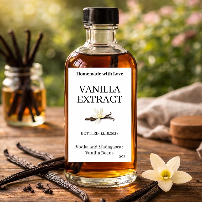 Vaniljextrakt Modern etikett VE102tr (Skapare uppladdad)