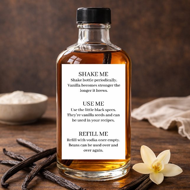 Vaniljextrakt Modern etikett VE105tr (Skapare uppladdad)