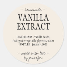 Vaniljextraktflaska Hantverksdryck Kräm elfenben