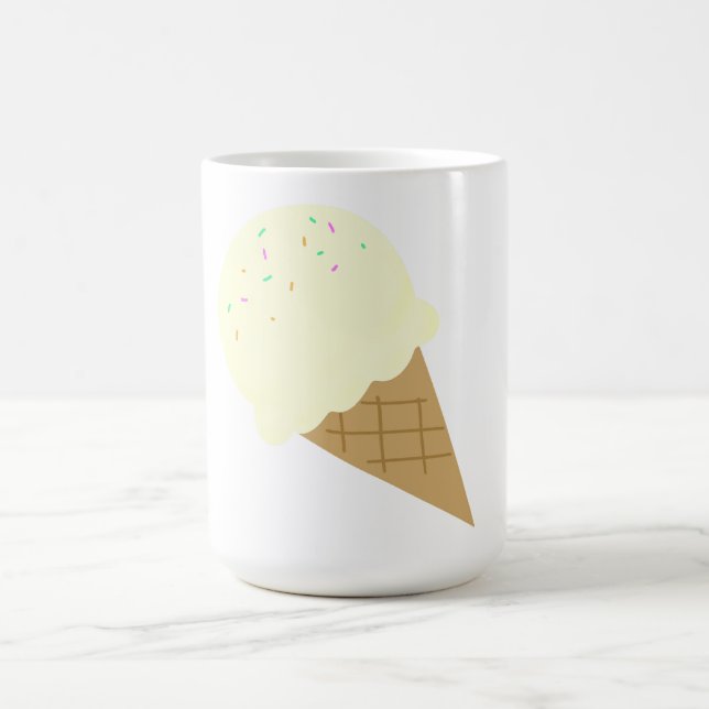 Vaniljglass våffelkägla kaffemugg (Center)
