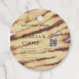 Vaniljkaffesojabandle lägg till QR-businesInbjudan Gåvor Etiketter