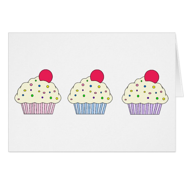 Vaniljmuffins Hälsningskort (Framsidan Horizontal)