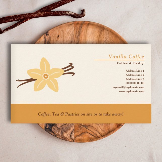 Vanilla Bean & Flower Visitkort (Vanilla Bean & Flower Business Card)