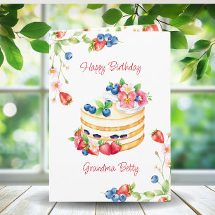 Vanilla Cake Personlig Grandmas födelsedag Kort