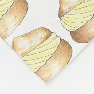 Vanilla Cream Puff Fransk Pastry Foodie Dessert Fleecefilt