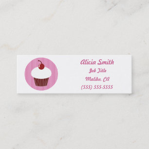 Vanilla Cupkaka och Rosa Rand Mini Visitkort