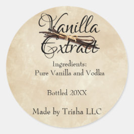Vanilla Extract Anpassningsbar Etikett