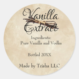 Vanilla Extract Anpassningsbar Etikett