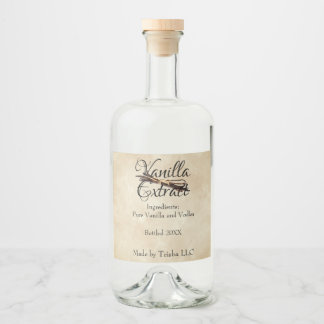 Vanilla Extract Anpassningsbar Etikett