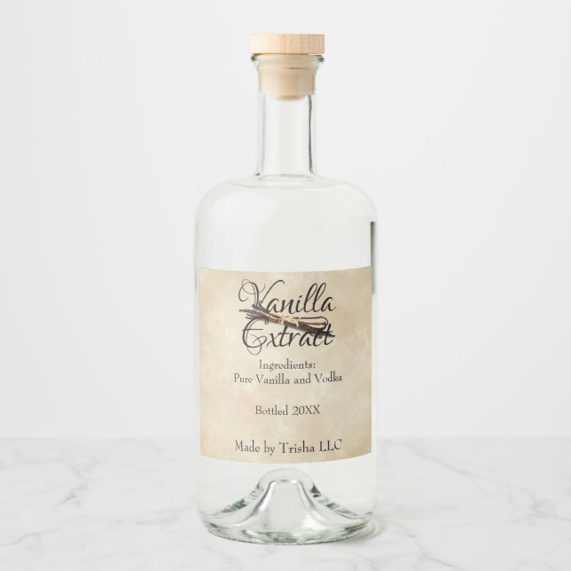 Vanilla Extract Anpassningsbar Etikett (Framsida)