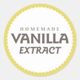 Vanilla Extract-etikett Runt Klistermärke