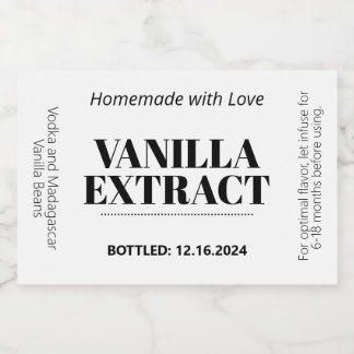 Vanilla Extract Modern etikettetikett, etikett, VA