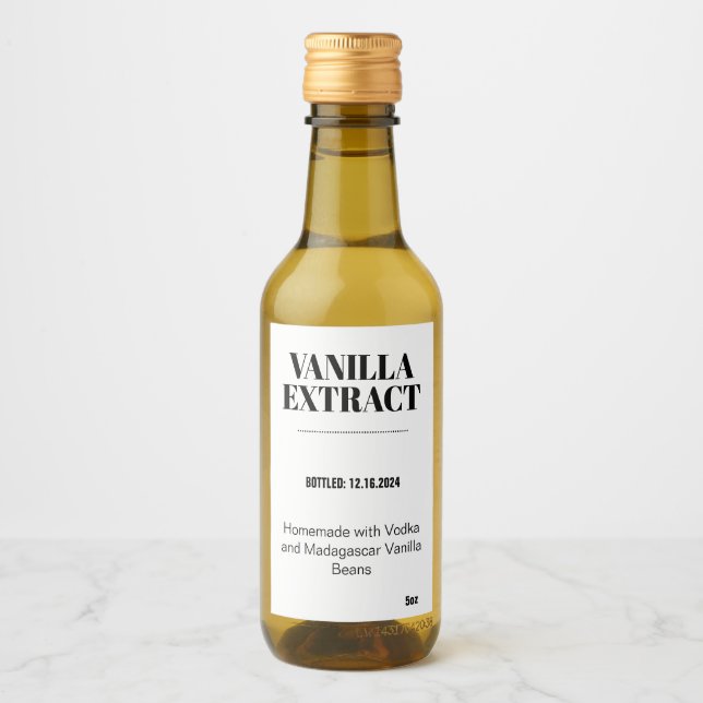 Vanilla Extract Modern etikettetikett VAF3TR Vinetikett (Framsida)
