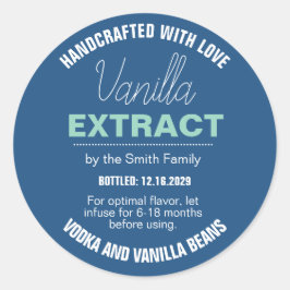 Vanilla Extract Modern Label Sticker VLL1rt Runt Klistermärke