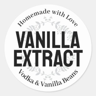 Vanilla Extract Sticker VE035_01rdv4 Runt Klistermärke
