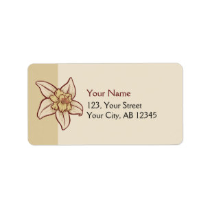 Vanilla Flower Icon Adressetikett