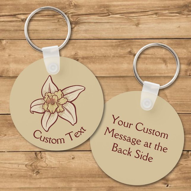 Vanilla Flower Icon Keychain Nyckelring (Skapare uppladdad)