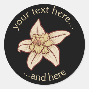 Vanilla Flower Icon Runt Klistermärke