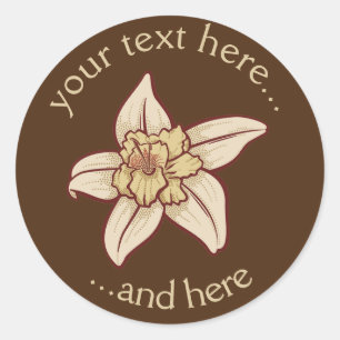 Vanilla Flower Icon Runt Klistermärke